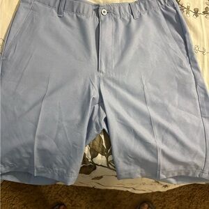 Pebble Beach Men's Light Blue Flat Front Shorts